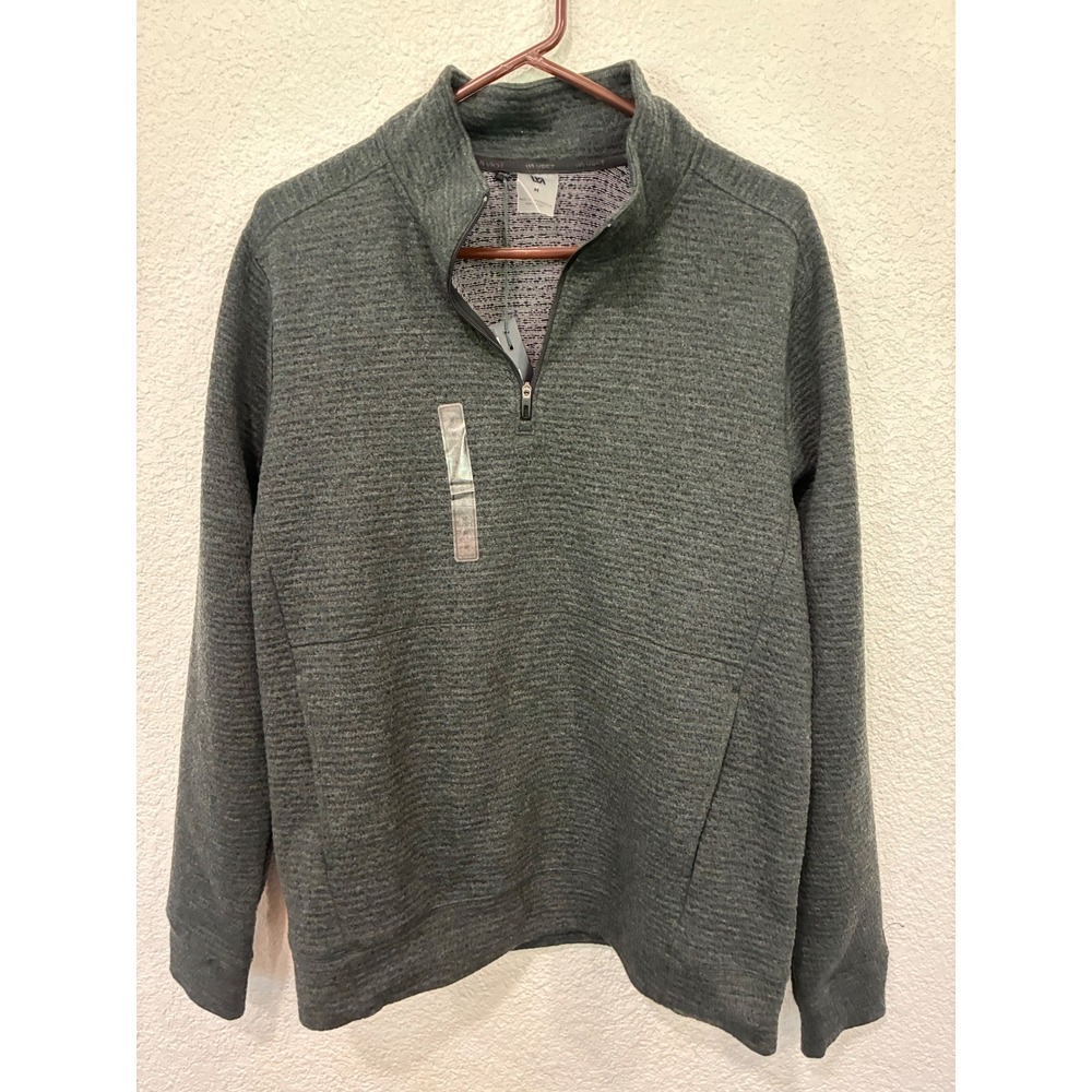 VRST Mens Recharge Lunar 1/4 Zip Pullover Pure Black MAX233104 Medium NWT